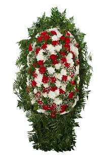 Ритуальный венок из живых цветов " Печаль 2 "